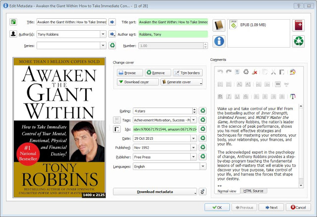 epub metadata editor